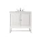 James Martin Vanities Athens 30in Single Vanity, Glossy White w/ 3 CM Ethereal Noctis Top E645-V30-GW-3ENC - alternate 1